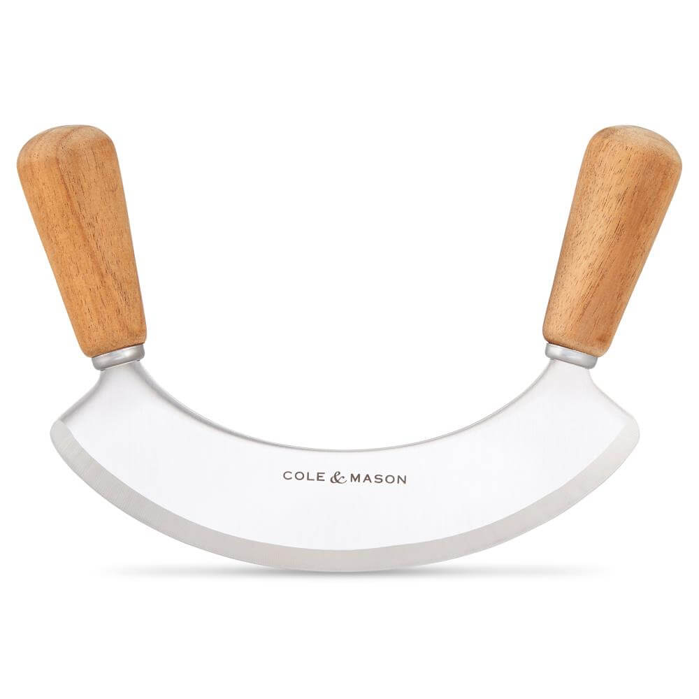 Cole & Mason Ashden Acacia Mezzaluna Hachoir Herb & Chopping Board